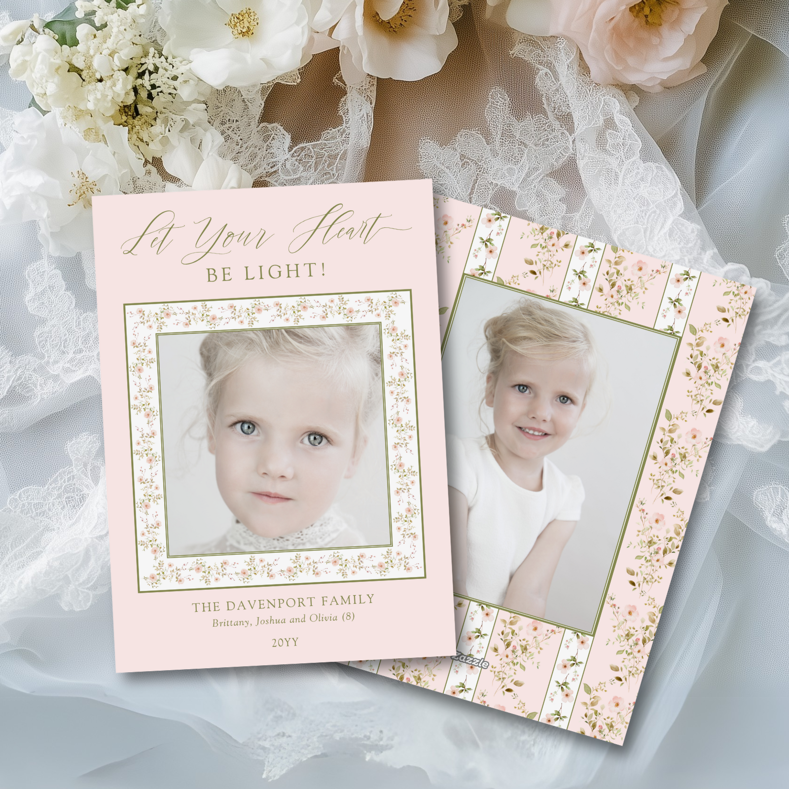 The Pink Cottage Christmas collection features a girly, pink and green color palette and lovely wild watercolor roses. This set has a coquette, shabby chic feel to it and includes bows and country inspired patterns.