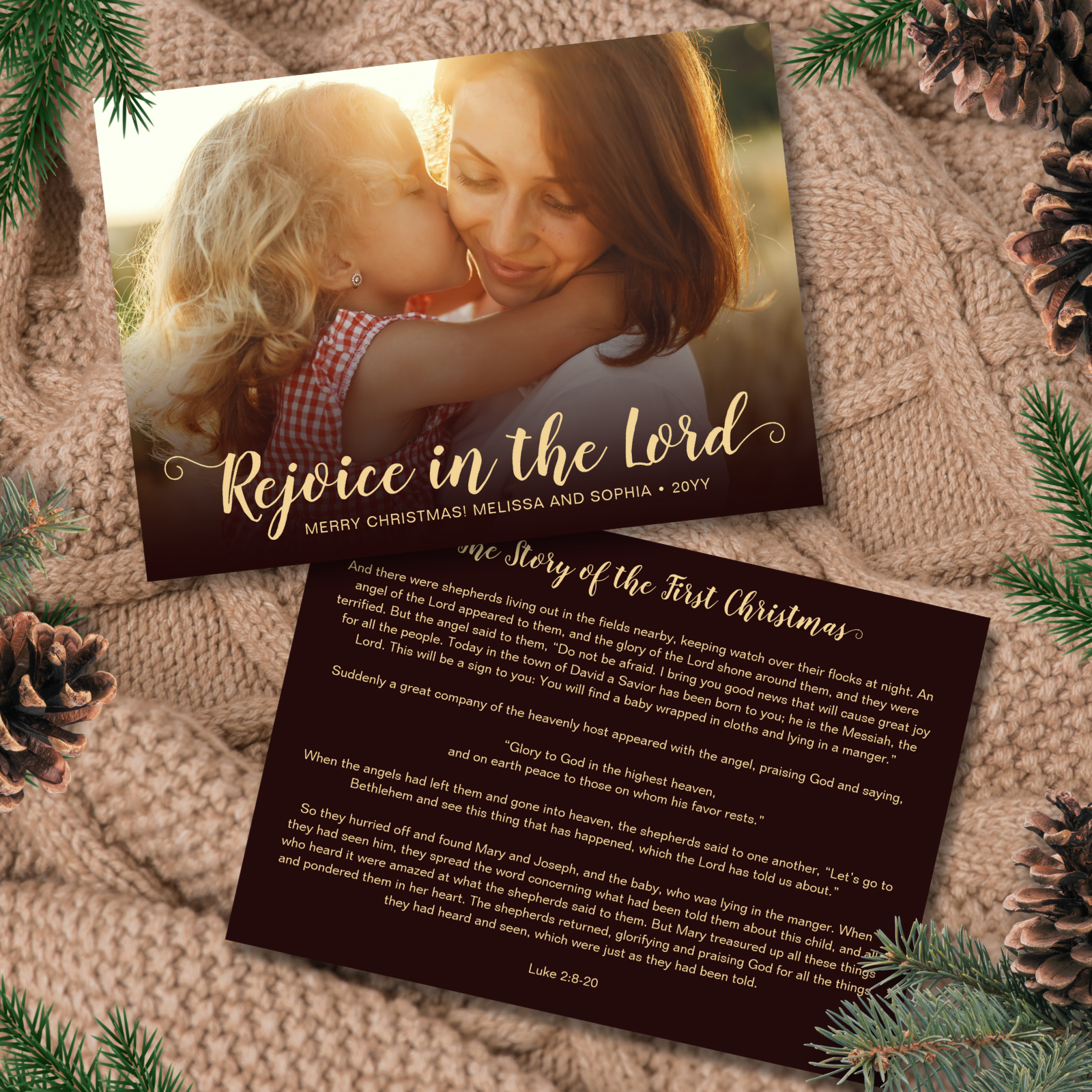 The Toasty Chestnut Christmas collection features a warm, brown and gold color palette