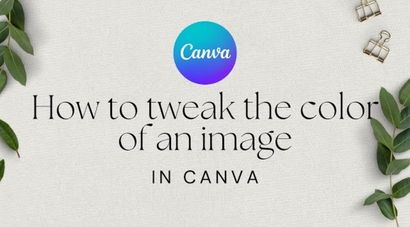 How to tweak the color of an image in Canva