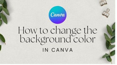 How to change the background color in Canva