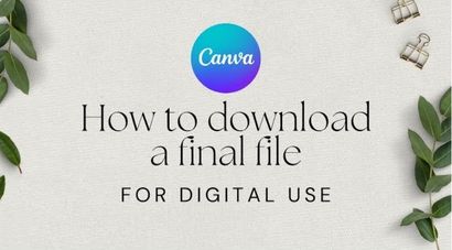 How to download a final file in Canva for digital use