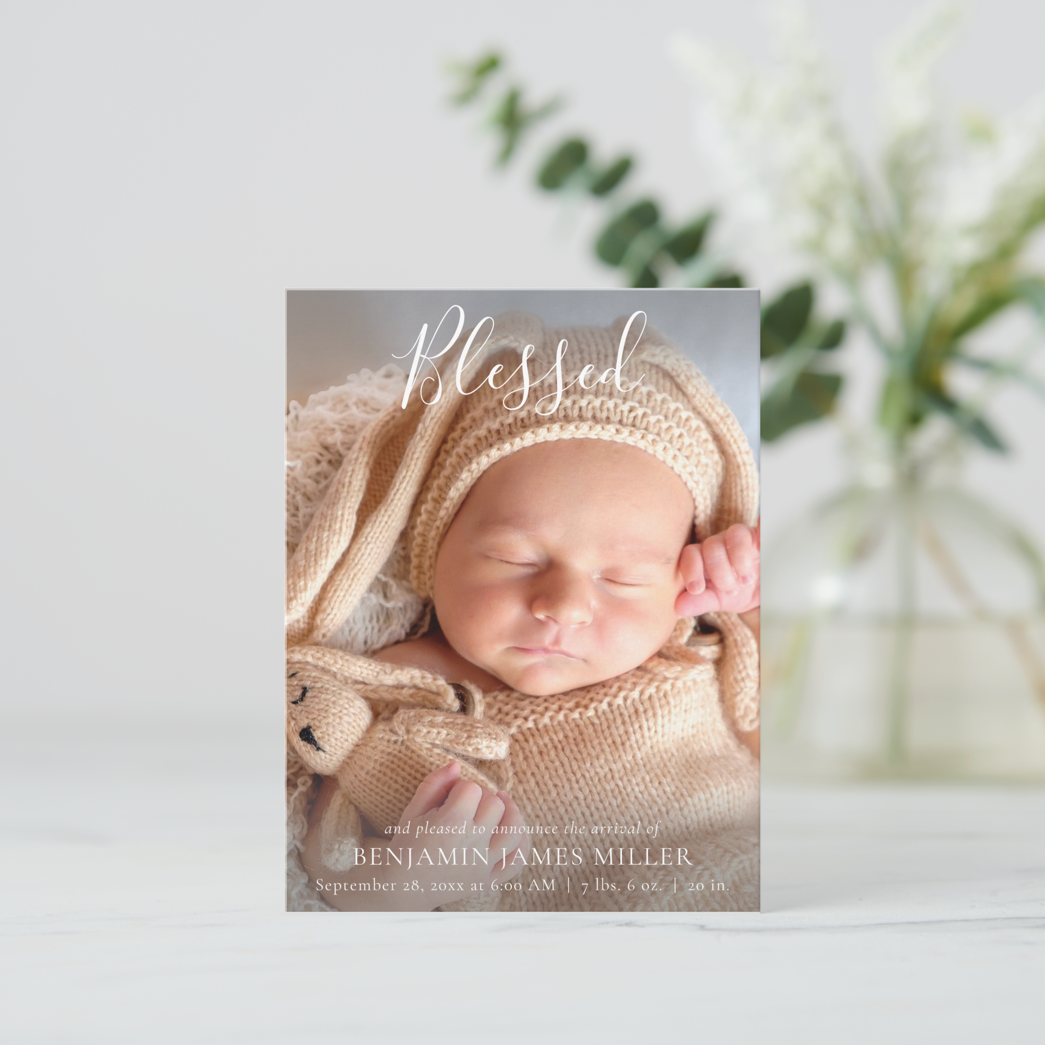 Catholic birth announcement